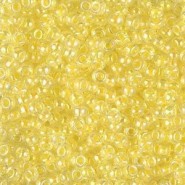 Miyuki rocailles kralen 8/0 - Light yellow lined crystal ab 8-273